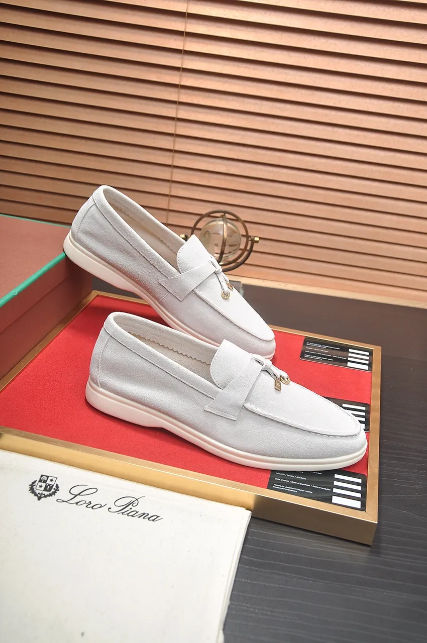 Men's shoes 💰400💶[𝐥𝐨𝐫𝐨 𝐏𝐢𝐚𝐧𝐚] [Couple model] High-end quality, affordable price, LP classic loafers, Italian treasure brand, the only brand that can match Hermès! Only after wearing it do we know that we can’t live up to our feet. Women’s code: 35-40 (customized sizes 34, 41, 42 are non-returnable) Men’s code: 38-44 (customized 45, 46, 47, 48 are non-refundable) Fabric: Customized imported cashmere Lining: Customized imported fetal cowhide Foot: Imported benzene-dyed calfskin Outsole: Exclusive original glass rubber outsole